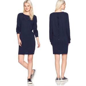 Roxy Winter Story Navy blue long sleeve button back sweater dress Size XL